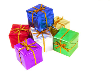 Colorful Christmas presents