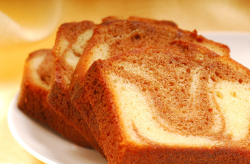 Slices of pound cake