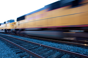 Naklejka premium Pędzący pociąg