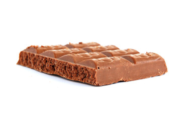 chocolate on white background