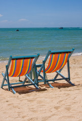 Beach on a sunny day.Pattaya city in Thailand
