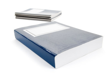 Blue school textbook