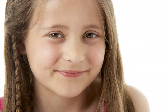 Studio Portrait of Smiling Girl