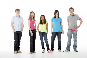 Obraz premium Group of Teenage Friends in Studio
