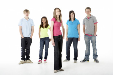 Fototapeta premium Group of Teenage Friends in Studio