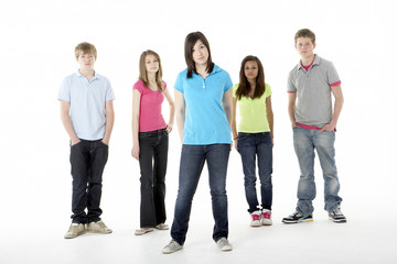 Obraz premium Group of Teenage Friends in Studio