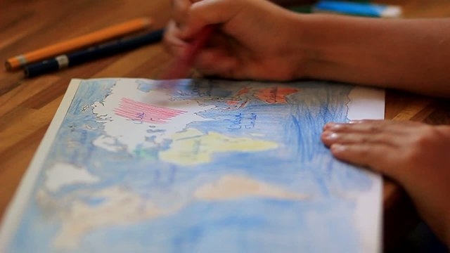 colorier une planisph&egrave;re