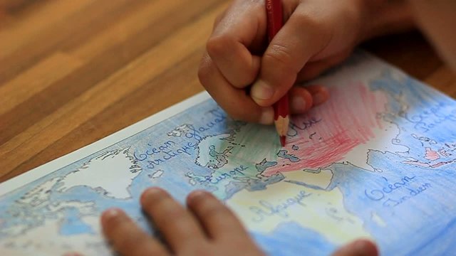 colorier une planisph&egrave;re