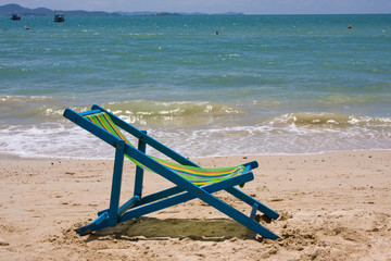 Fototapeta na wymiar Beach on a sunny day.Pattaya city in Thailand