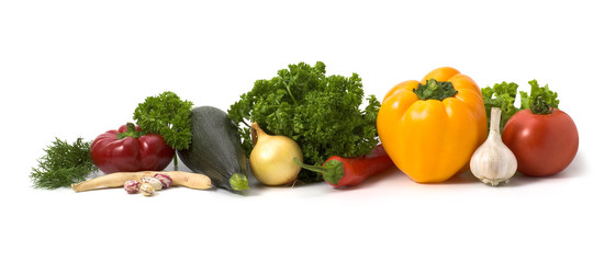 Fototapeta na wymiar Dużo warzyw samodzielnie