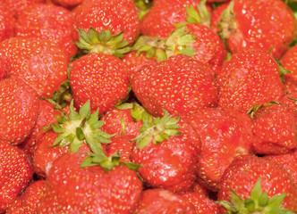 Fresh strawberries to background