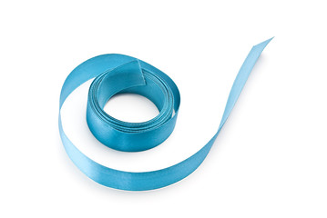 Blue ribbon on spool
