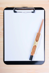 Blank clipboard chopsticks