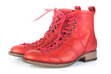 Red shoes with laces