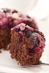 Heidelbeer Törtchen auf Löffel