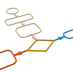 Schematic diagram. 3d rendered illustration.