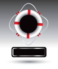 Life ring on nameplate