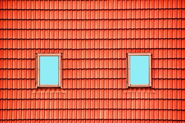 Red roof and two windows