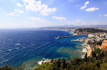 Fototapeta na wymiar aerial view of the city of Nice France