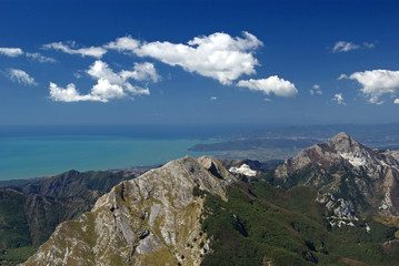 Alpi Apuane: panorama dalla vetta della Pania della Croce