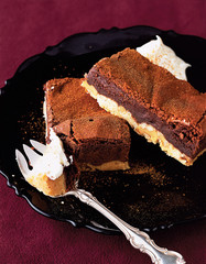 dessert, spice-dusted chocolate brownies