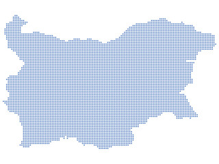 Bulgaria map dots