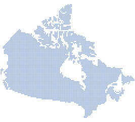 Canada map dots