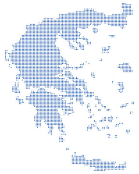 Greece map dots