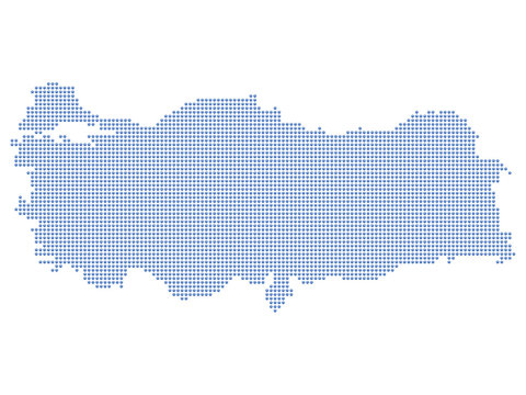 Turkey map dots