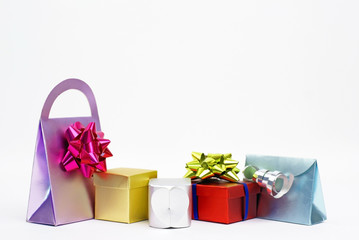 rangée de cadeaux de Noel