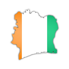 map and flag of côte d'ivoire