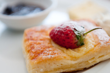 Pastry with strawberry