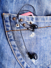 Jeans pocket.