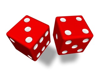 Schwebende Würfel - Sieben