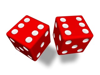 Schwebende Würfel - 6er Pasch