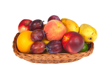 fresh fruits in a basket