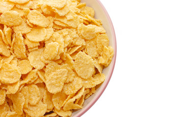 corn flakes  In A  Cup With White Background