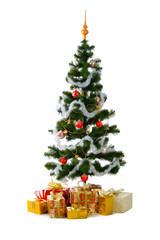 Christmas tree with gifts