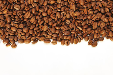 coffee beans isolated on white