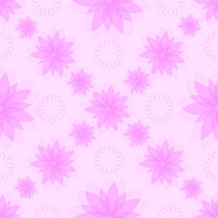 Gentle seamless pink floral pattern (vector)