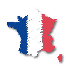 mappa bandiera France