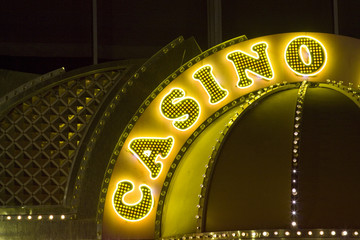 Leuchtschrift Casino