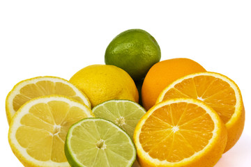 Obraz na płótnie Canvas Orange, Limette und Zitrone