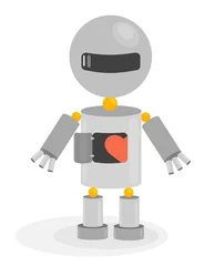 Photo sur Plexiglas Robots Robot avec un coeur