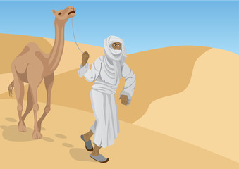 Bedouin with camel