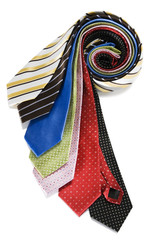 Krawatten - freigestellt auf weiss