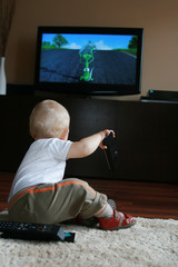 Baby watching TV