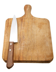 Knife and a cutting board.