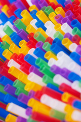 Colorful drinking straws background