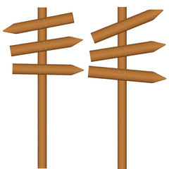 wooden sign post